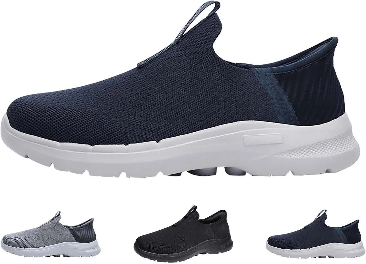 Running Shoes for Men Wide Feet Brown Casual Shoes White Sneakers Women's Soft Sole Mesh Comfort Orthopedic Waterproof Tennis Shoe Loafers Casual Slip On
