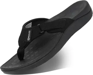 RX Unisex Slide & Flip-Flop Sandals -Orthotic Recovery Sandal with Comfortable Arch Support and Adjustable Strap for Foot and Leg Pain Relief, for Men and Women