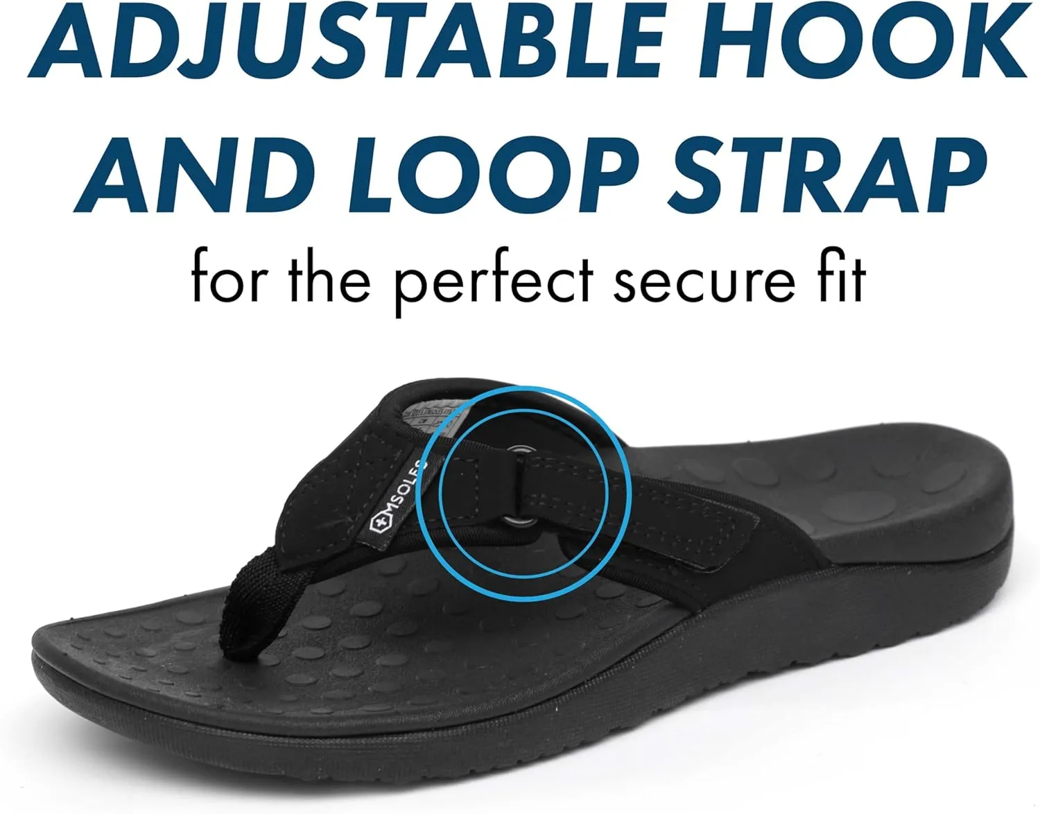 RX Unisex Slide & Flip-Flop Sandals -Orthotic Recovery Sandal with Comfortable Arch Support and Adjustable Strap for Foot and Leg Pain Relief, for Men and Women
