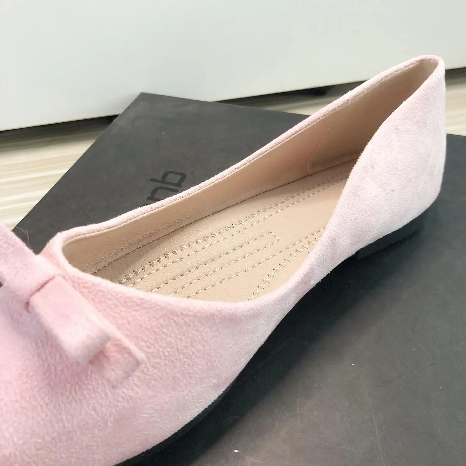 SAILING LU Bowknot Flat Shoes for Women Dressy Slip-ons Loafers Comfortable Moccasins Pointed Toe Ballerina Walking Flats Shoes Wear to Work