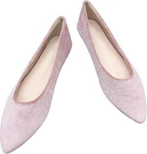SAILING LU Pointed Toe Shoes Womens Solid Color Ballet Flats Comfortable Flat Shoes for Work Slip On Walking Loafers