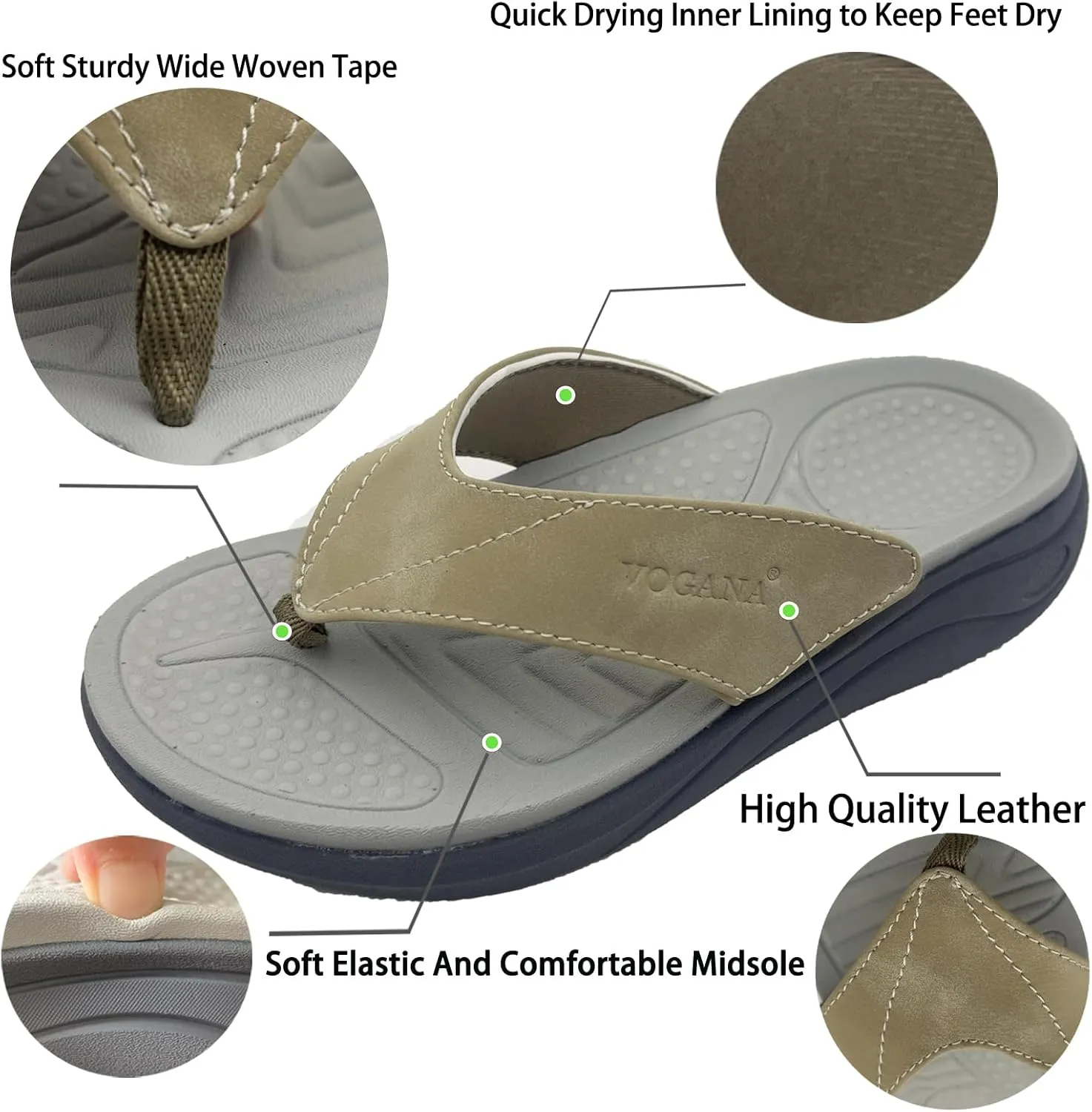 Sandals for Women with Adjustable Width Arch Support Orthotic for Swollen Feet | Foot Pain Relief