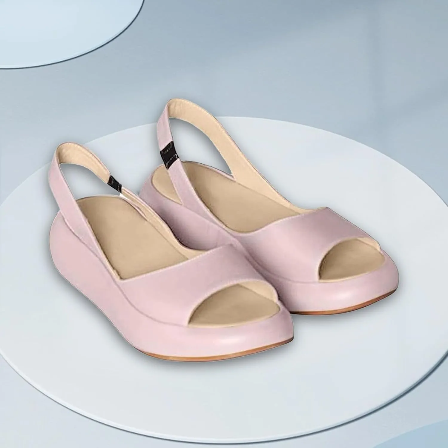 Sandals with Straps Slingback Orthopedic Slide Sport Casual Flat Shoes Comfy Orthotic Soft Cushion Arch Support Wide Sandal Walking Dressy Platform Hollow Non-Slip Peep Toe Width Flip Flops