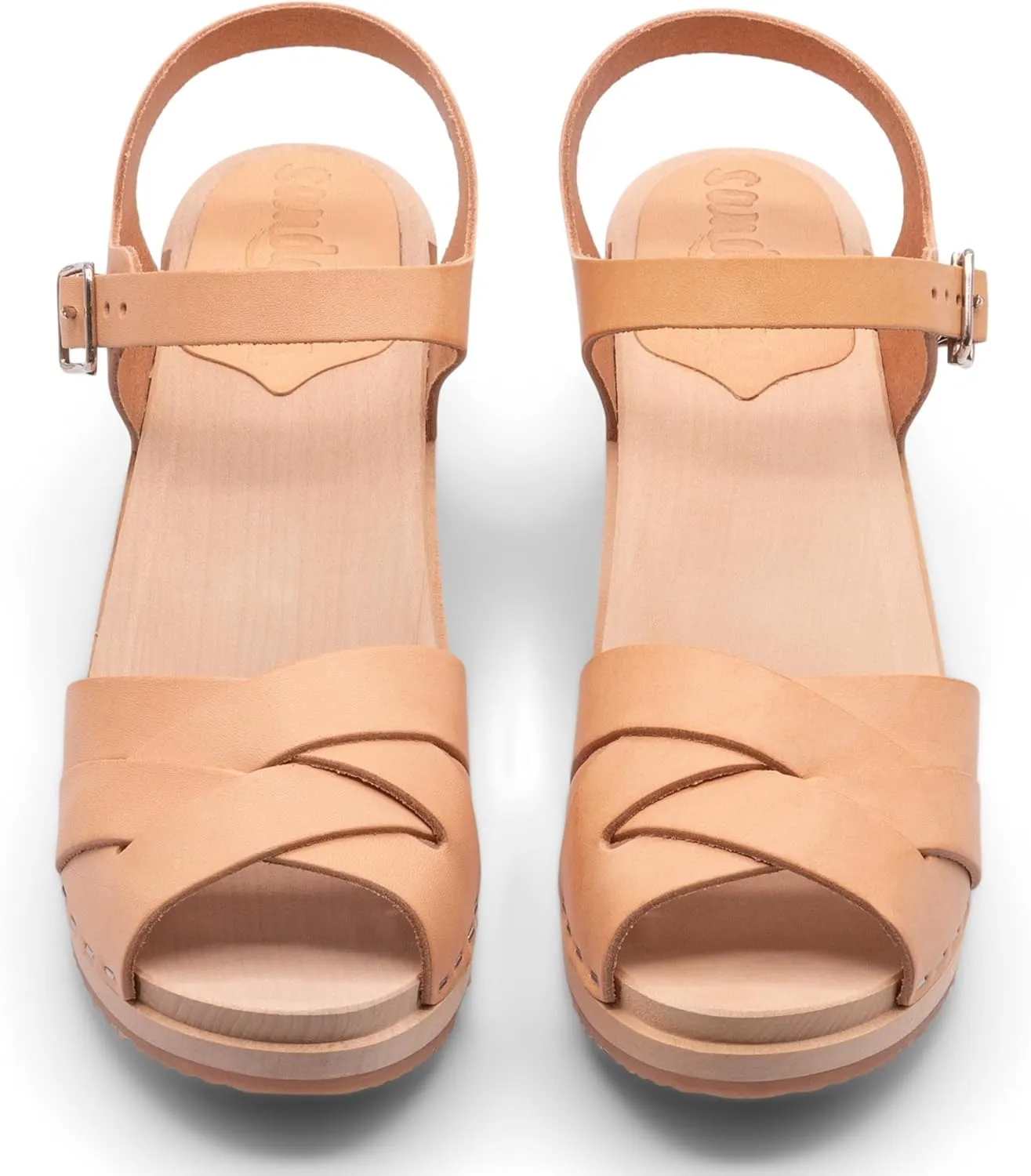 Sandgrens Handmade Swedish Wood Clogs for Women, High Heel Sandals | Rio Grande High