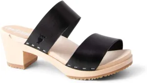 Sandgrens Handmade Swedish Wood Clogs for Women, High Heel Sandals | Stockholm High