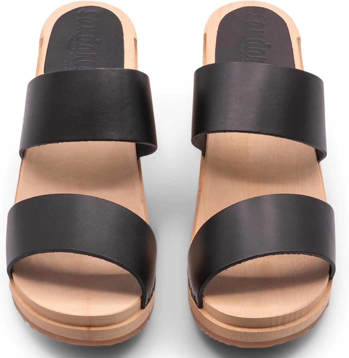 Sandgrens Handmade Swedish Wood Clogs for Women, High Heel Sandals | Stockholm High