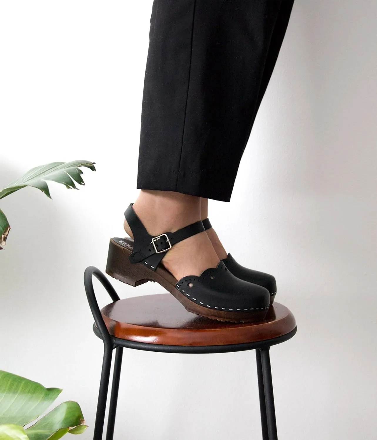 Sandgrens Handmade Swedish Wood Clogs for Women, Low Heel Sandals | Milan