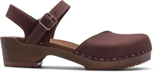 Sandgrens Handmade Swedish Wood Clogs for Women, Low Heel Sandals | Saragasso