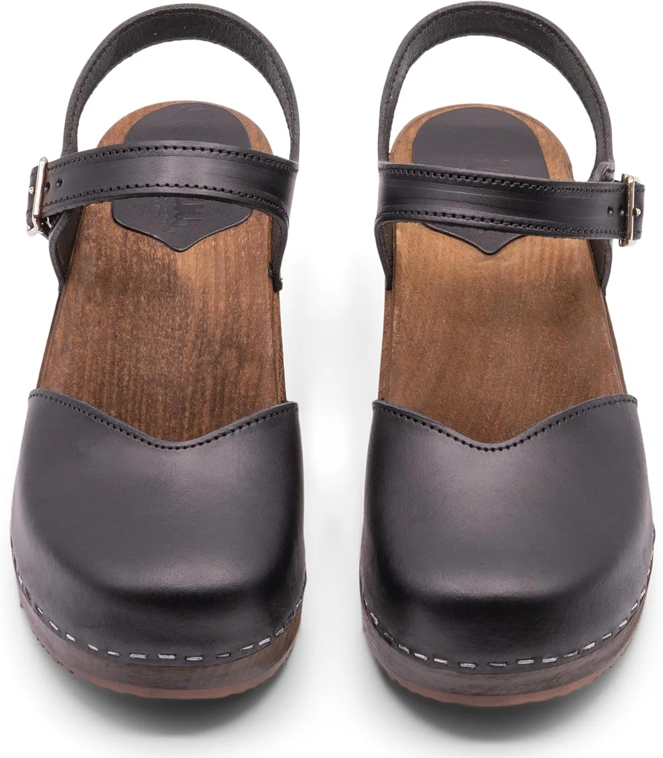 Sandgrens Handmade Swedish Wood Clogs for Women, Low Heel Sandals | Saragasso