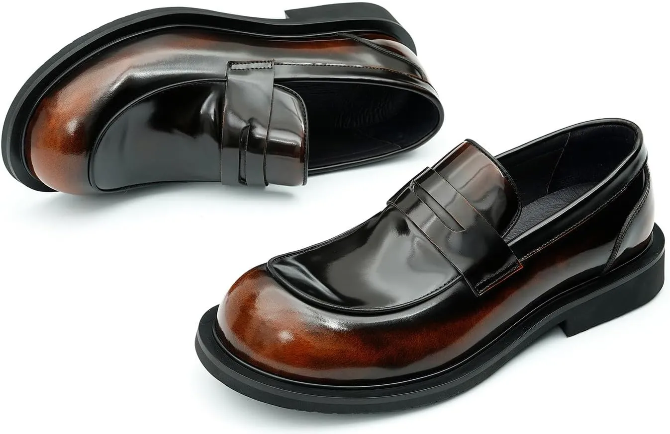 Santimon Men's Loafers & Slip-Ons Formal Dress Shoes Fashion Casual Business Wedding Leather Summer Shoes Penny Loafers Mocasines Hombre