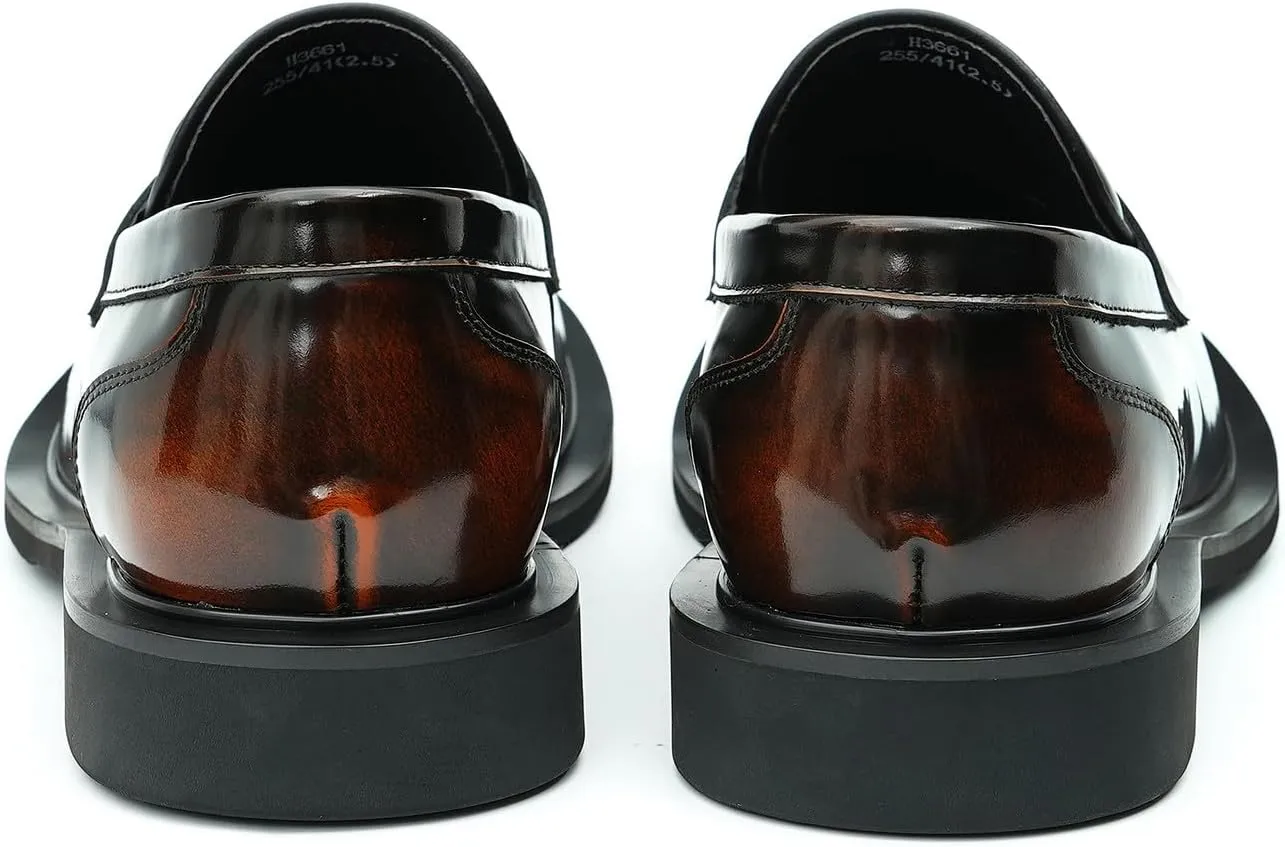 Santimon Men's Loafers & Slip-Ons Formal Dress Shoes Fashion Casual Business Wedding Leather Summer Shoes Penny Loafers Mocasines Hombre