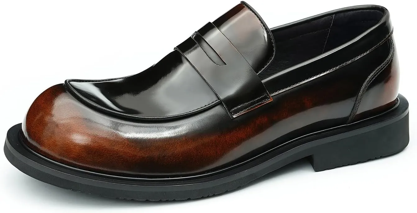 Santimon Men's Loafers & Slip-Ons Formal Dress Shoes Fashion Casual Business Wedding Leather Summer Shoes Penny Loafers Mocasines Hombre