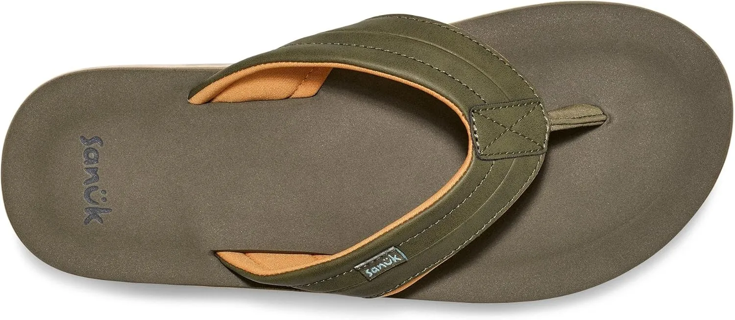 Sanuk Mens Tide Rush | Flip Flops for Men | Mens Sandals | Beach Sandals | Supportive & Lightweight | Comfort Footbed