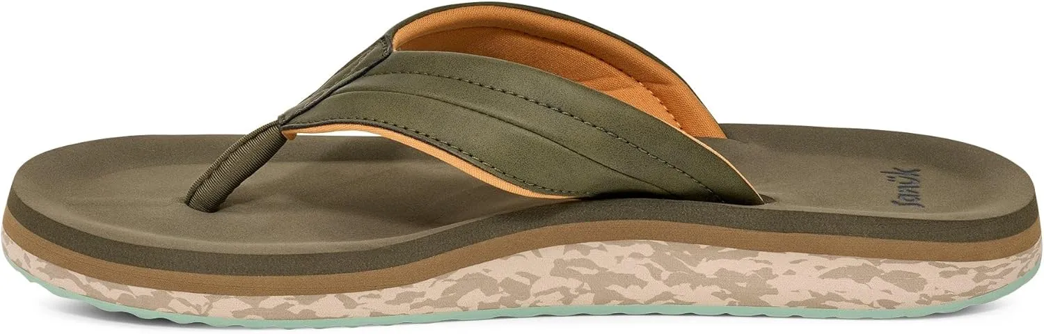 Sanuk Mens Tide Rush | Flip Flops for Men | Mens Sandals | Beach Sandals | Supportive & Lightweight | Comfort Footbed