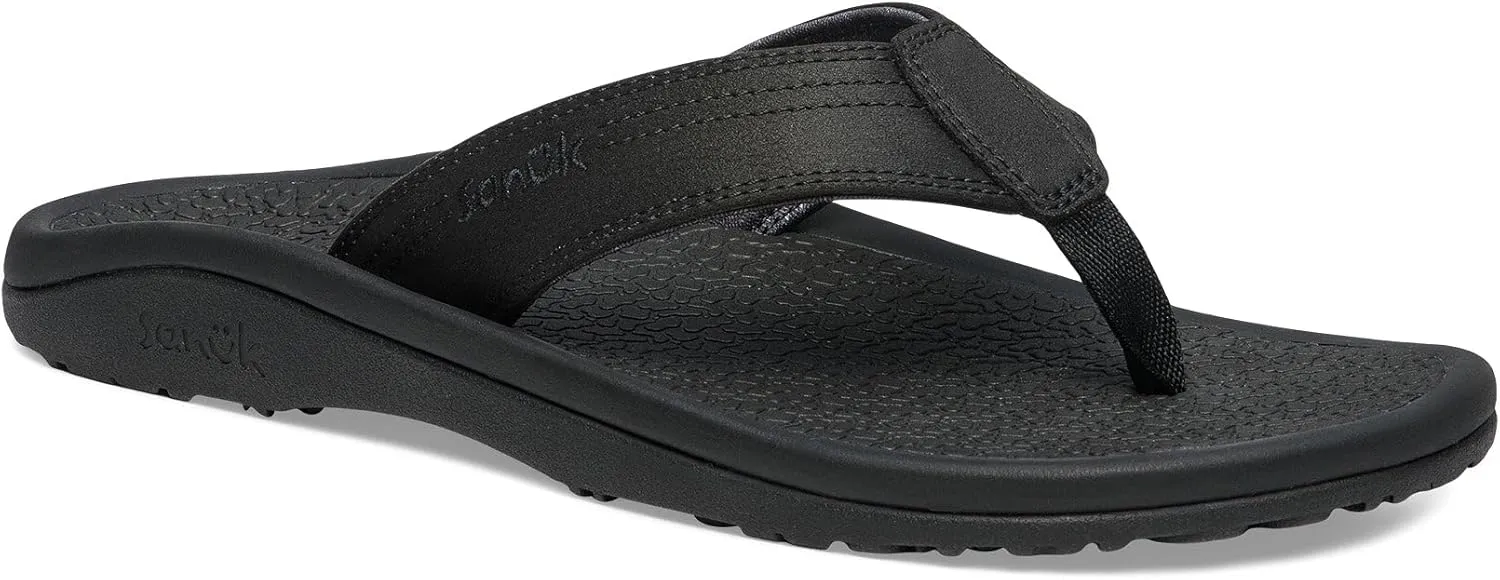 Sanuk On the Rocks Men's Beach Sandals | Flip Flops for Men | Quick Dry Flip-Flop Slides | Supportive & Lightweight | Arch Support Footbed