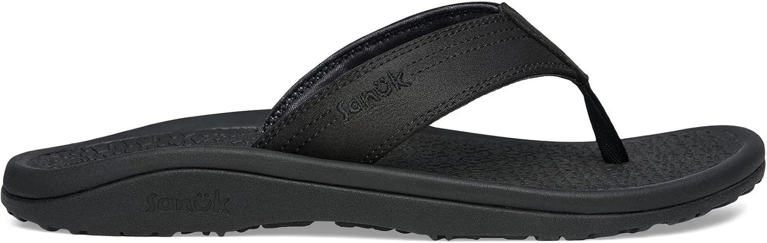 Sanuk On the Rocks Men's Beach Sandals | Flip Flops for Men | Quick Dry Flip-Flop Slides | Supportive & Lightweight | Arch Support Footbed