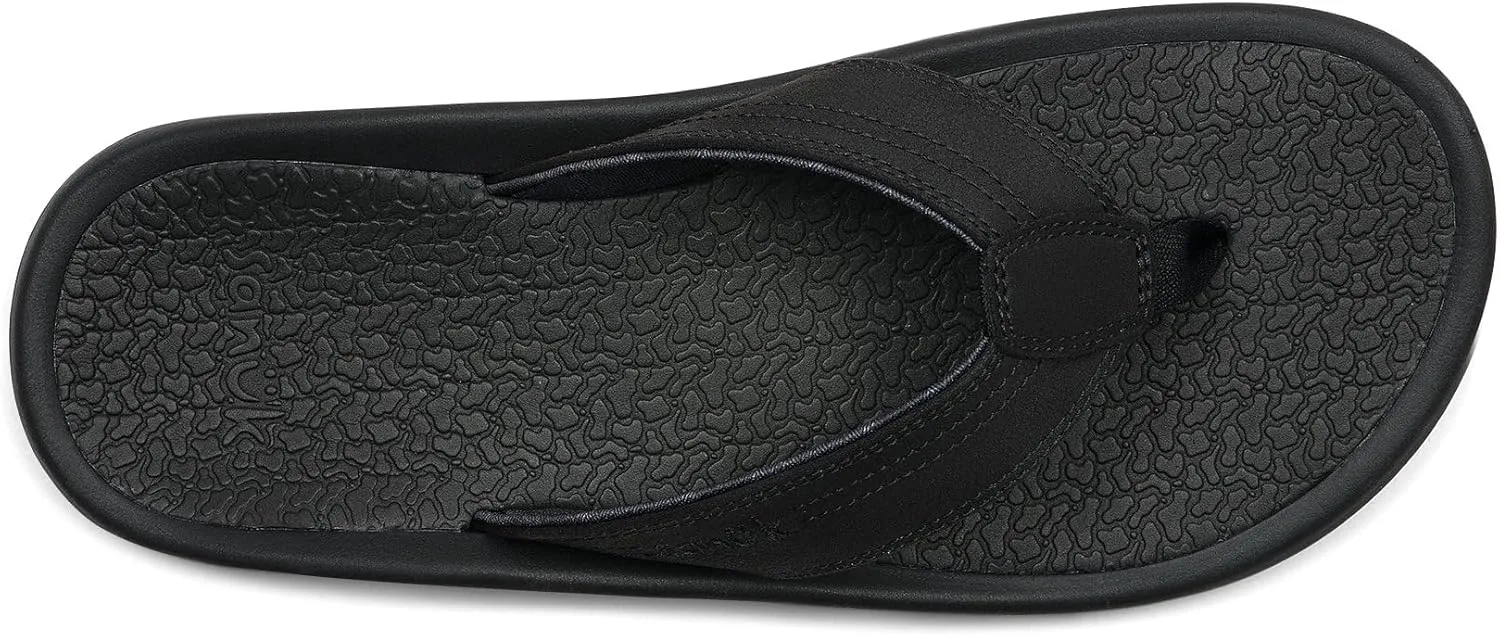 Sanuk On the Rocks Men's Beach Sandals | Flip Flops for Men | Quick Dry Flip-Flop Slides | Supportive & Lightweight | Arch Support Footbed