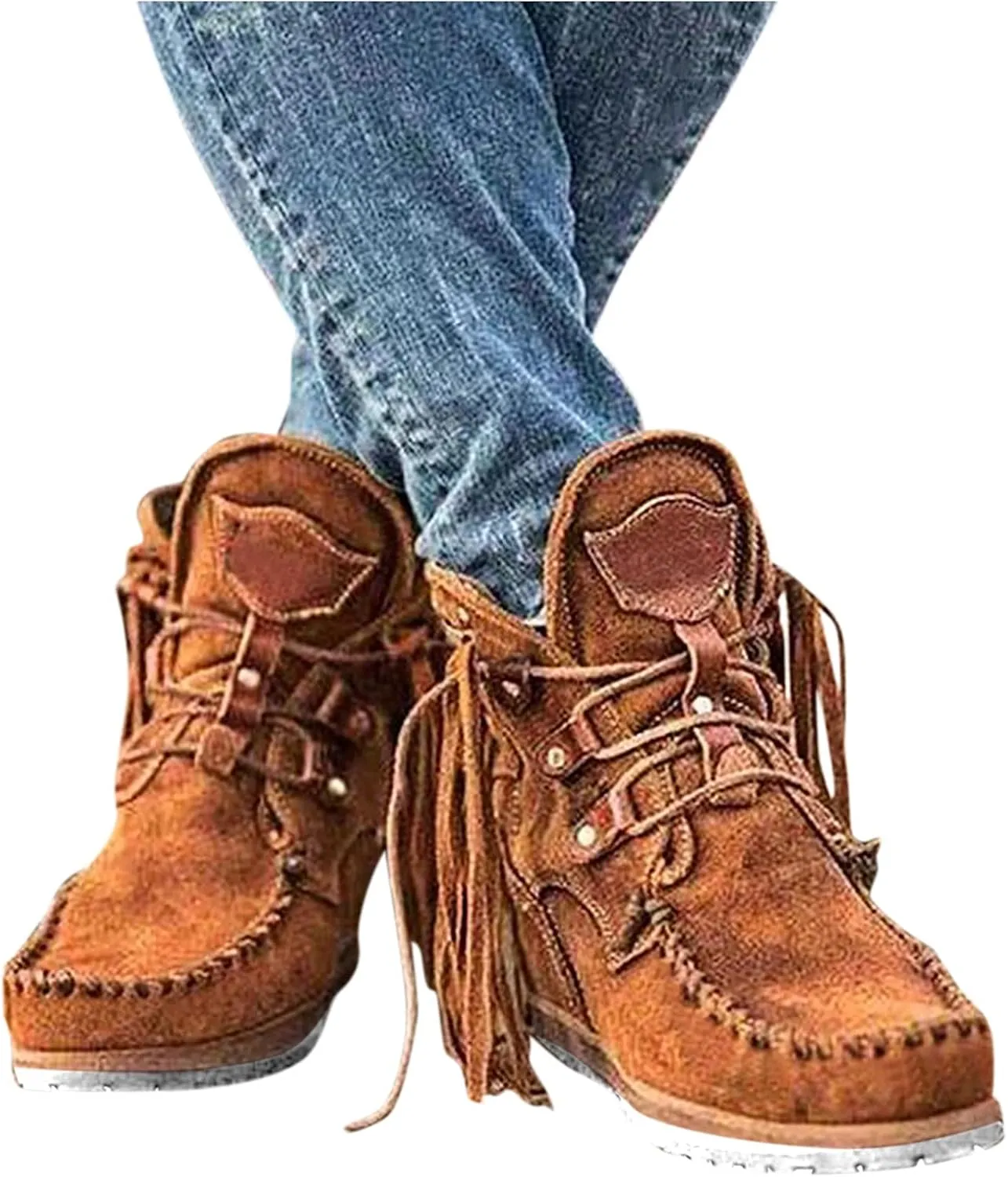 SBGMoSJ Ankle Boots Wedge Heel Ankle Boots Black Wedge Heel Booties Casual Shoes for Women Womens Ankle Boots Wedge Brown Comfortable Wide Fit Black Booties Women's Wide Width Cowboy Ankle Boots