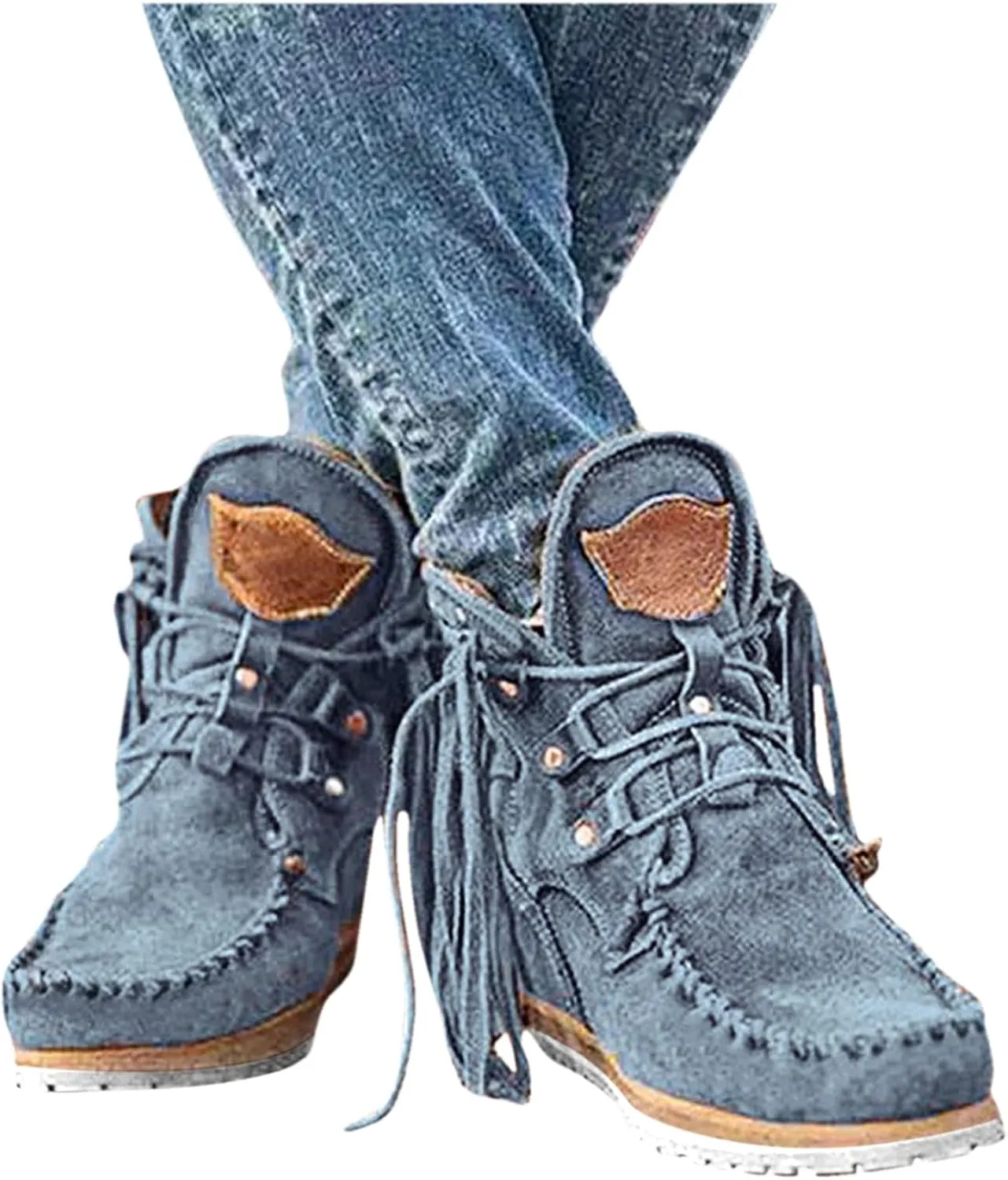 SBGMoSJ Black Lace Up Ankle Boots Women's Fashion Ankle Boots Chunky High Heel Booties Black Booties for Women Chunky Heel Women Booties Ankle Boot Women Low Heel