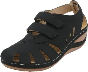 SBGMoSJ Womens Plantar Fasciitis Shoes Orthopedic Diabetic Walking Shoes Walking Sandals Women Red Sandals for Women Wedge Brown Leather Sandals Womens Block Heel Sandals