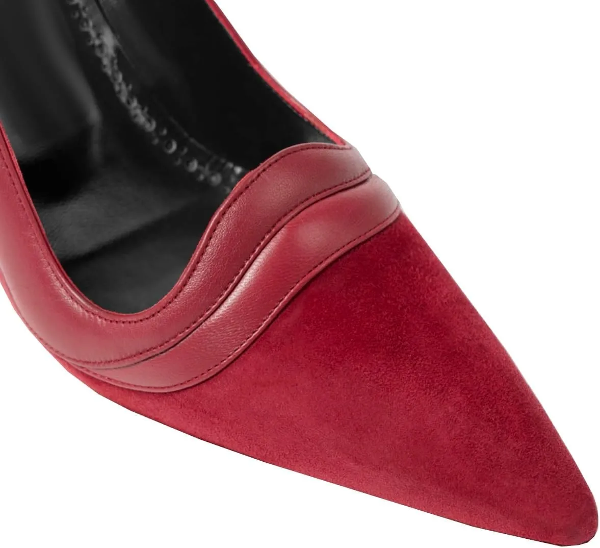 SHODENSE Women Pointed Toe Stiletto Heel Pumps Slip On Suede Dress High Heels Sexy 3 inch Stiletto High Heels Pointy Closed Toe Dress Heels Party Wedding Chic 4-11 M US