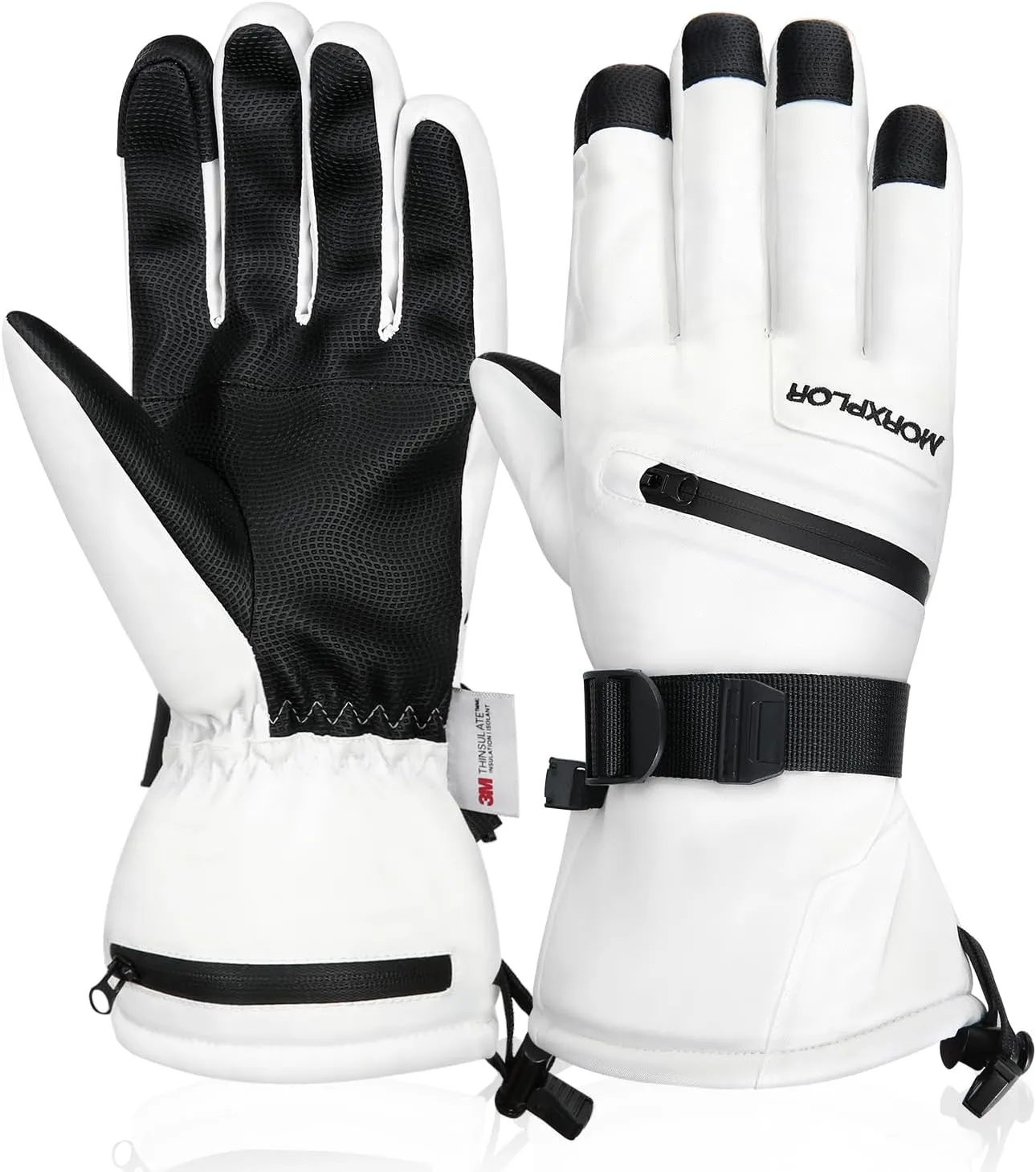 Ski Snow Gloves - 3M Thinsulate Insulated, Warm Winter Snowboard & Snowmobile Gloves for Men & Women - Waterproof & Windproof - Touchscreen Compatible