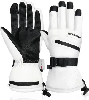 Ski Snow Gloves - 3M Thinsulate Insulated, Warm Winter Snowboard & Snowmobile Gloves for Men & Women - Waterproof & Windproof - Touchscreen Compatible