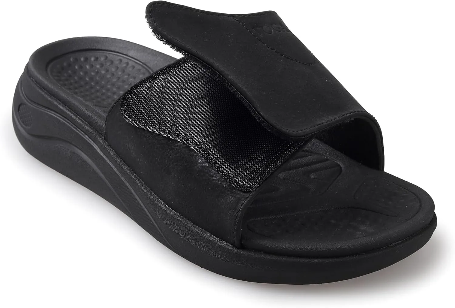 Slide Sandals for Men with Adjustable Width Arch Support Orthotic for Plantar Fasciitis Swollen Feet Pain Relief Neuropathy