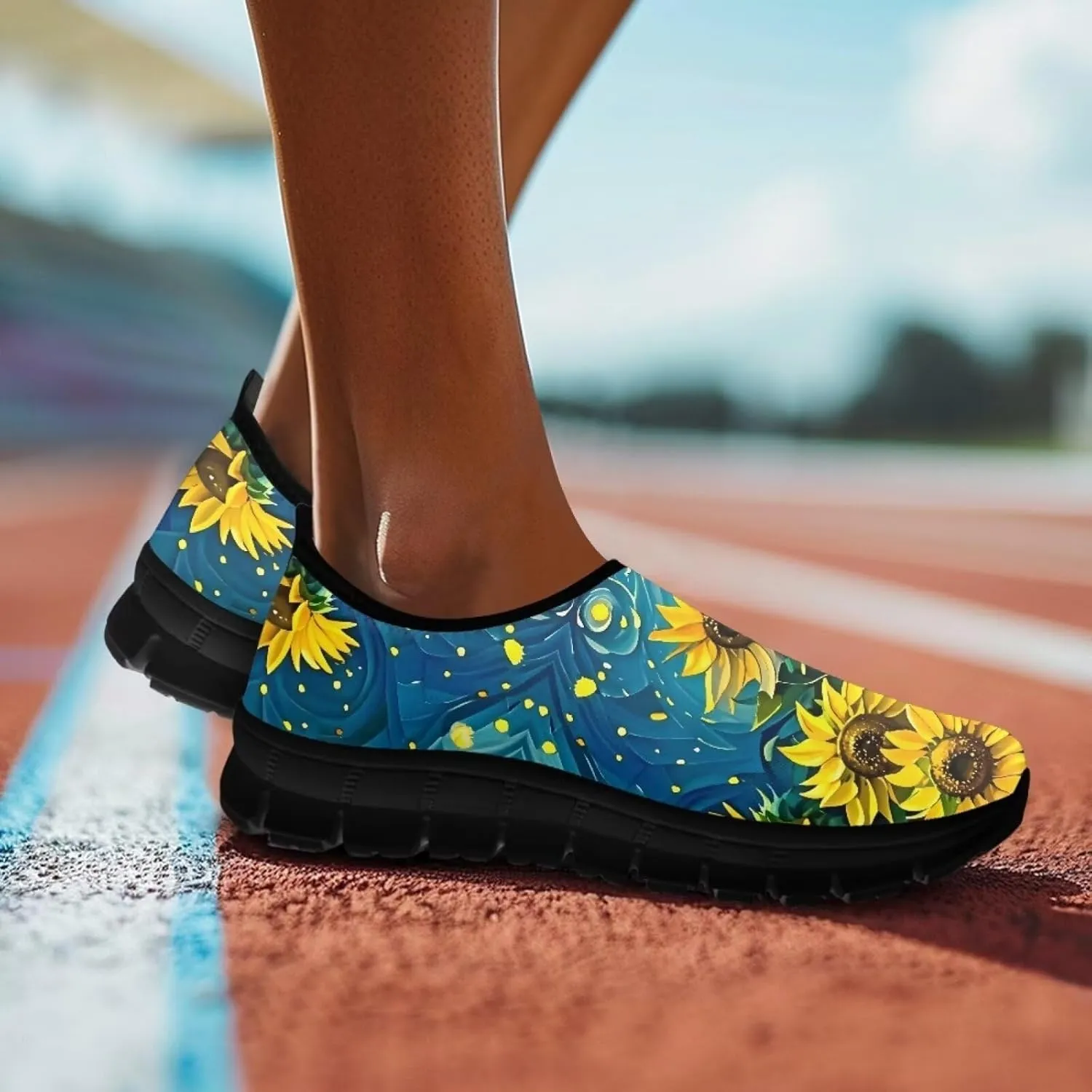 Slip On Women Wide Width Loafer Slipper Shoes Athletic Running Sneakers Non Slip Memory Foam