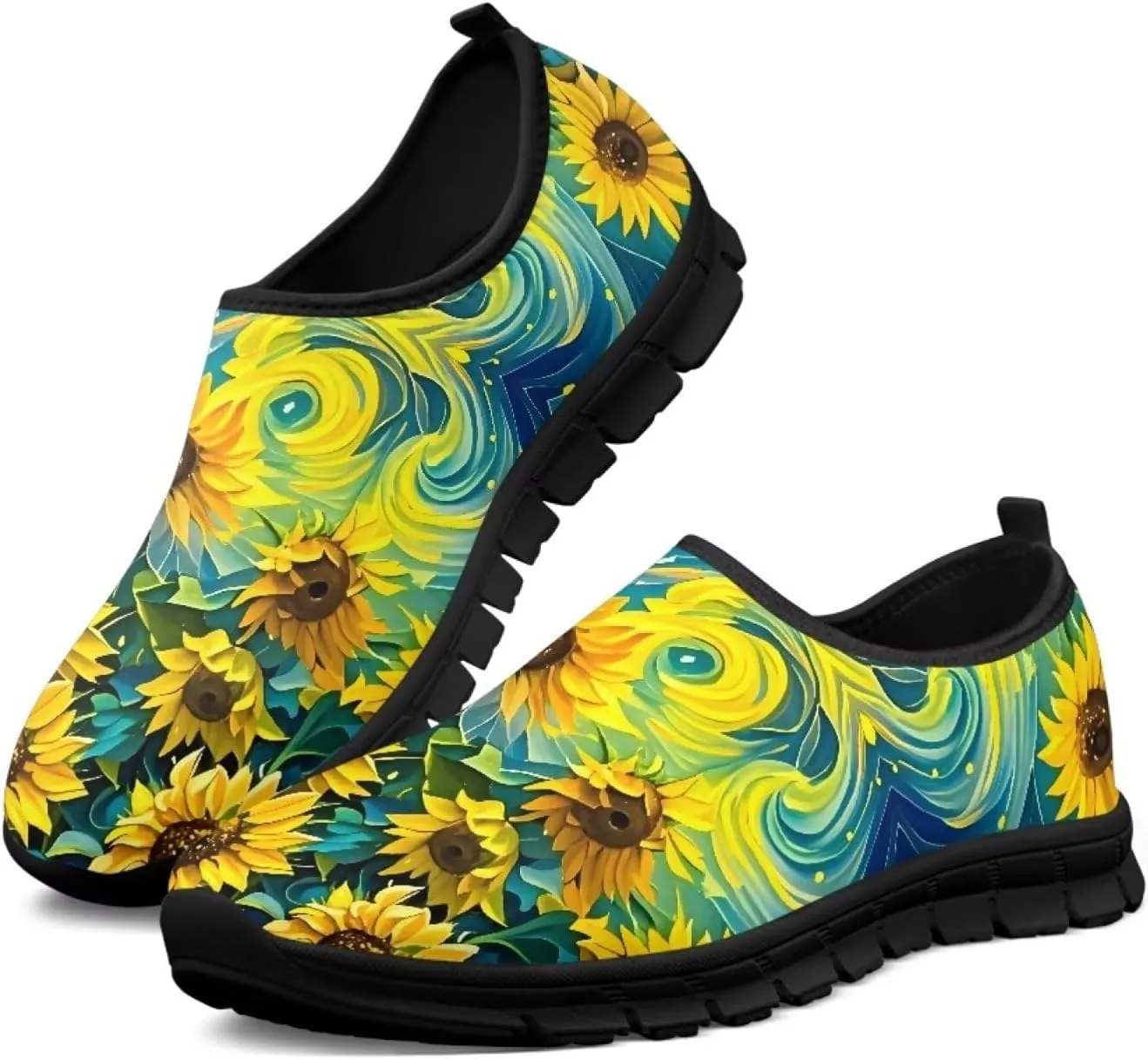 Slip On Women Wide Width Loafer Slipper Shoes Athletic Running Sneakers Non Slip Memory Foam