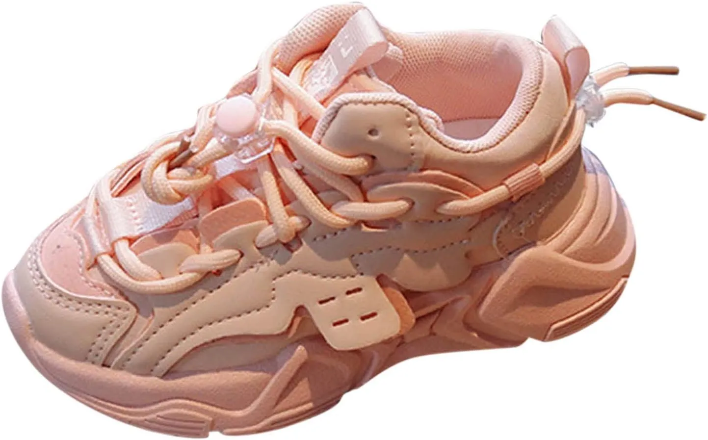 Sneaker Kids Spring and Autumn Children Sports Shoes for Boys and Girls Thick Bottom Non Slip Lace Up Warm Solid Color