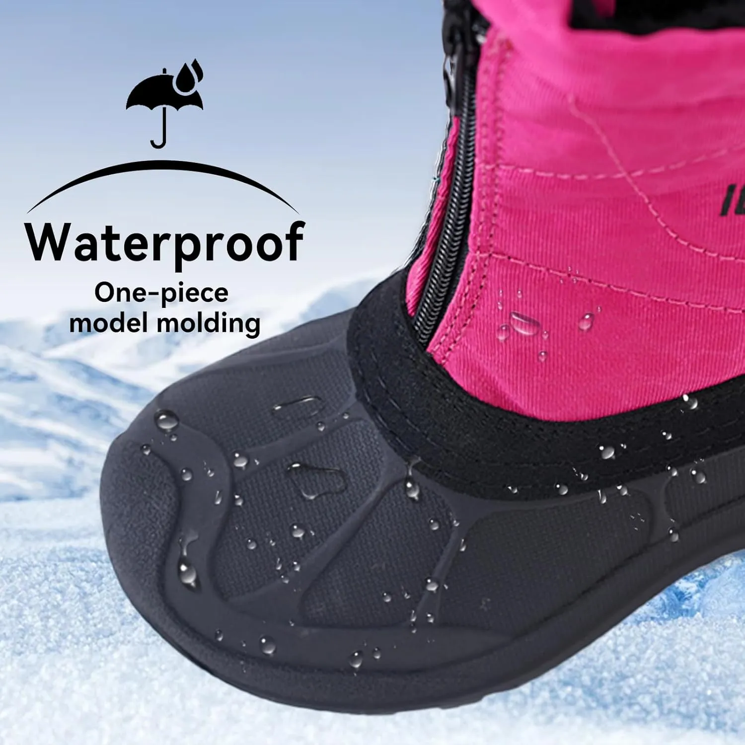 Snow Boots for Kids Waterproof Durable and Slip Resistant Winter Snow Boots for Boys and Girls with Insulated Fleece Lining, Perfect for Snowy Adventures. Ideal Snow Boots toddler to Keep Feet Warm and Dry