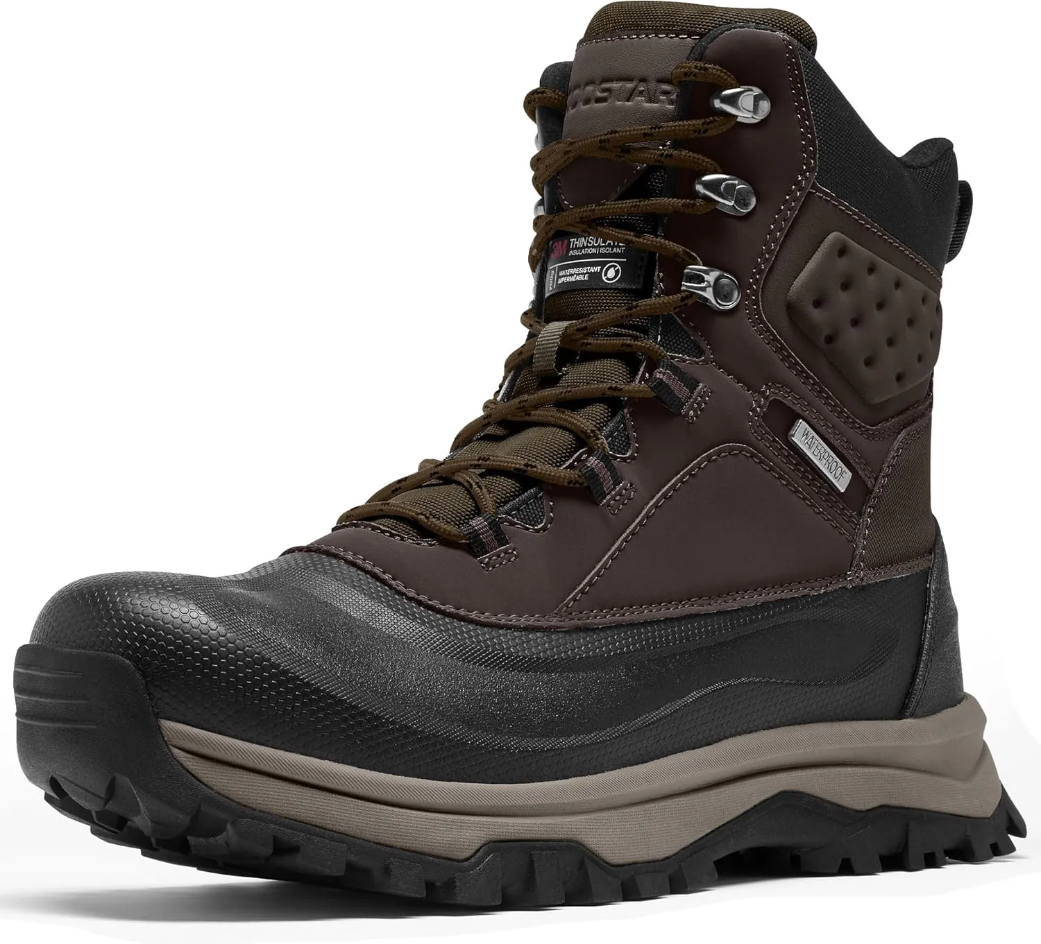 Snow Boots for Men Insulated Waterproof Winter Boots Outdoor Boot for Cold Weather