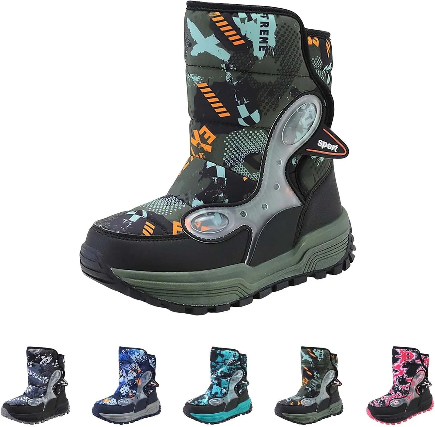 Snow Boots For Toddler Kids Snow Boots Boys Girls Mid Calf Water Proof Warm Faux F𝐮r Lined Insulated Winter Boots