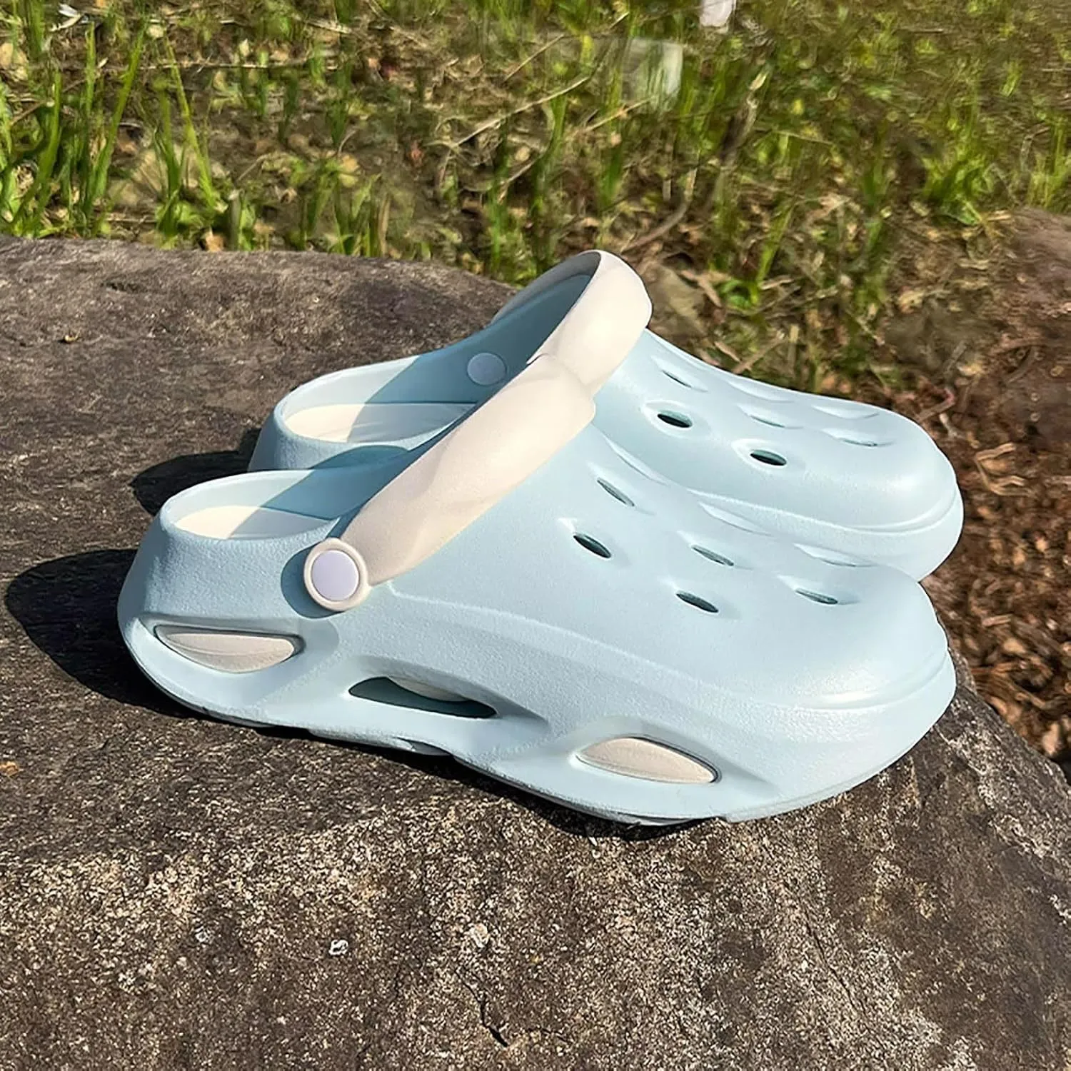 Solaud Women's Mens Garden Clogs Lightweight Breathable Arch Support Clog Shoes with Removable Cushion Footbed Slip-on Outdoor Beach Slippers
