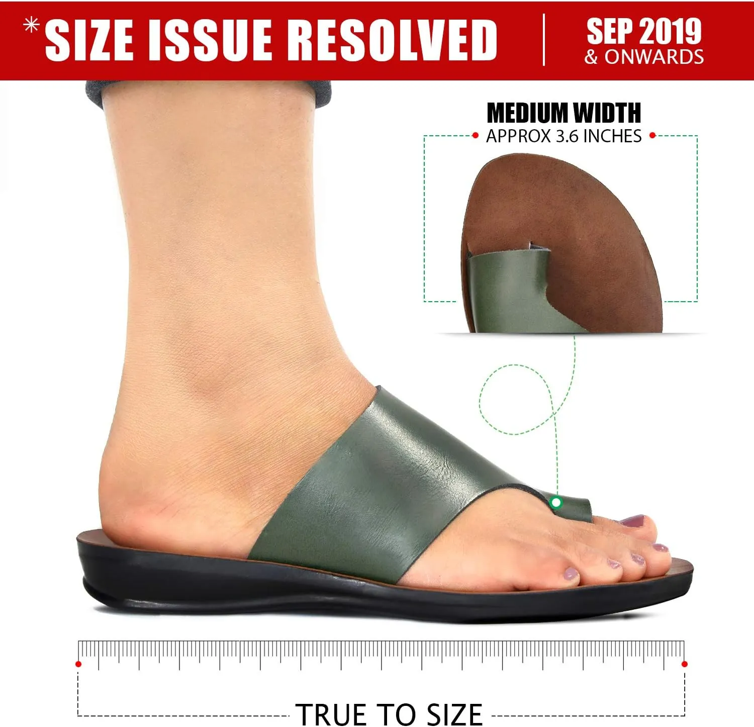 Split Toe Strap Man-Made Leather Ladies Cute Slides Outdoor Travel Dressy Flats Comfortable Walking Casual Summer Sandals for Women Fashion Footwear