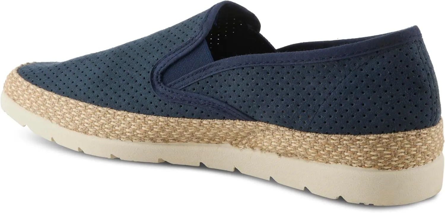 Spring Step Men's Raiden Suede Espadrilles – Slip-On Summer Shoes with Cork Insole and Rubber Outsole, Made in Spain