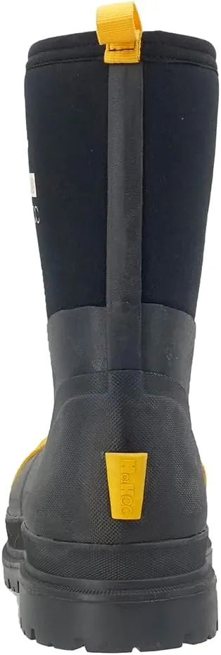 Steel Toe Work Boot for Men, Waterproof Rubber Safety boots, Mid-Calf Durable Protective Footwear, Construction Boot for Industrial Working
