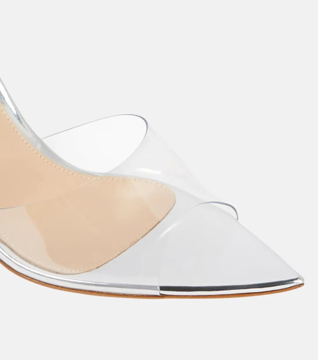 Stiletto Heels for Women Clear Pointed Open Toe Slide Sandals Fashion Sexy Slip On Transparent Strap High Heels Mules Summer Backless Party Wedding Prom Dress Shoes