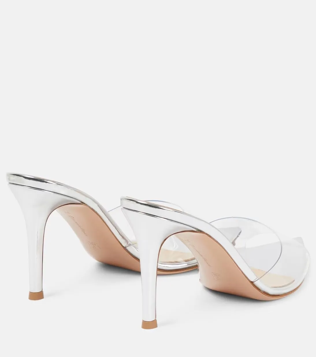 Stiletto Heels for Women Clear Pointed Open Toe Slide Sandals Fashion Sexy Slip On Transparent Strap High Heels Mules Summer Backless Party Wedding Prom Dress Shoes