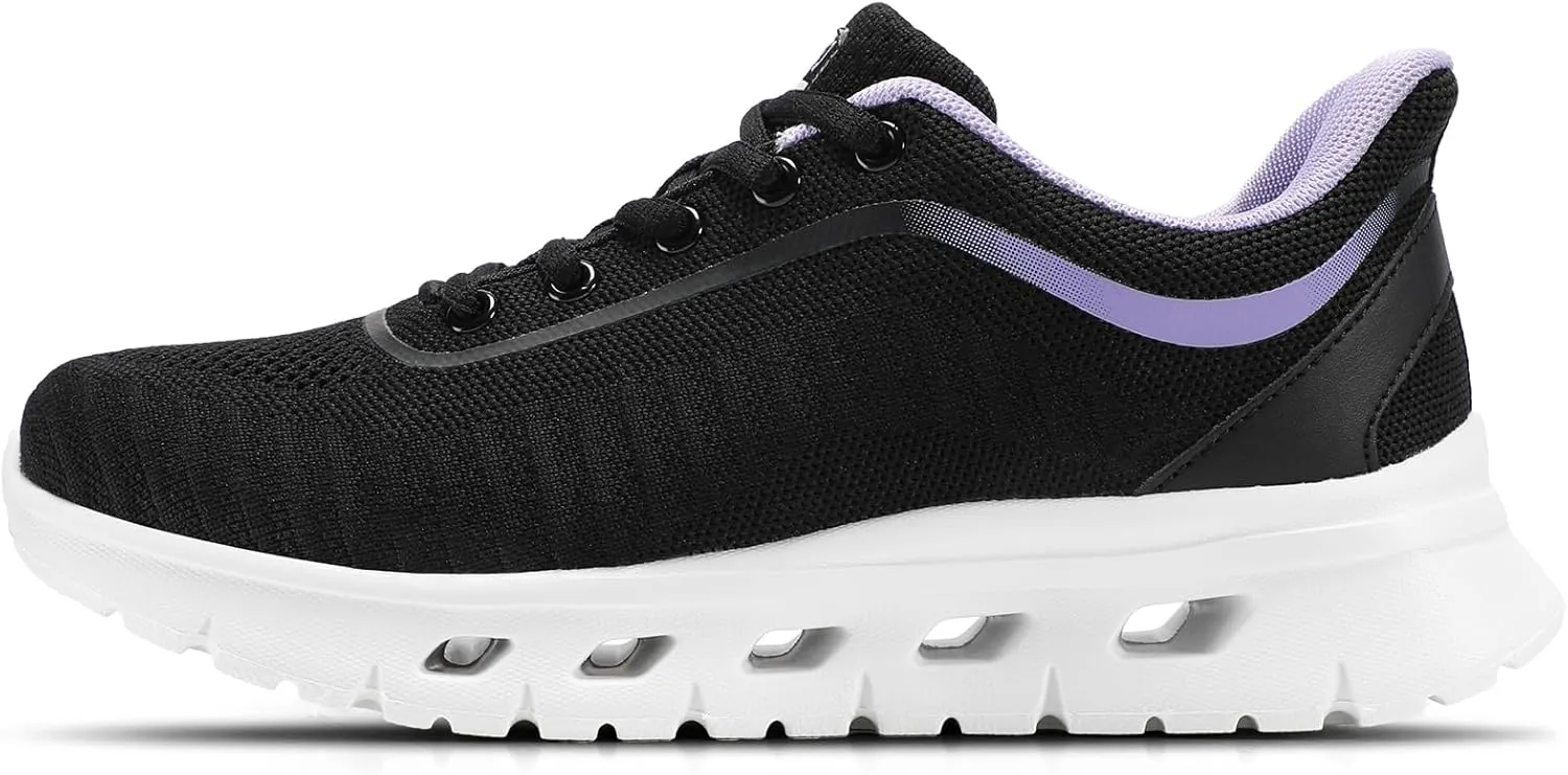 STQ Road Running Shoes for Womens Breathable Walking Tennis Sneakers Women Athletic Gym Workout Cushion Sport Training Fitness Cushioned Lightweight Comfort Plantar Fasciitis