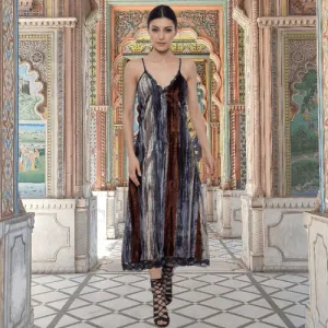 Striped Velvet Dress