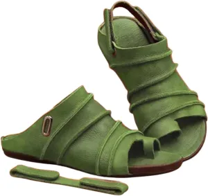 Summer Plus Size Fish Big Toe Bone Orthopedic Bunion Sandals for Women, Fashion Comfort Paste Bring Adjustable Flat Sandals, for Orthopedic Big Toe Bone Correction Beach Travel
