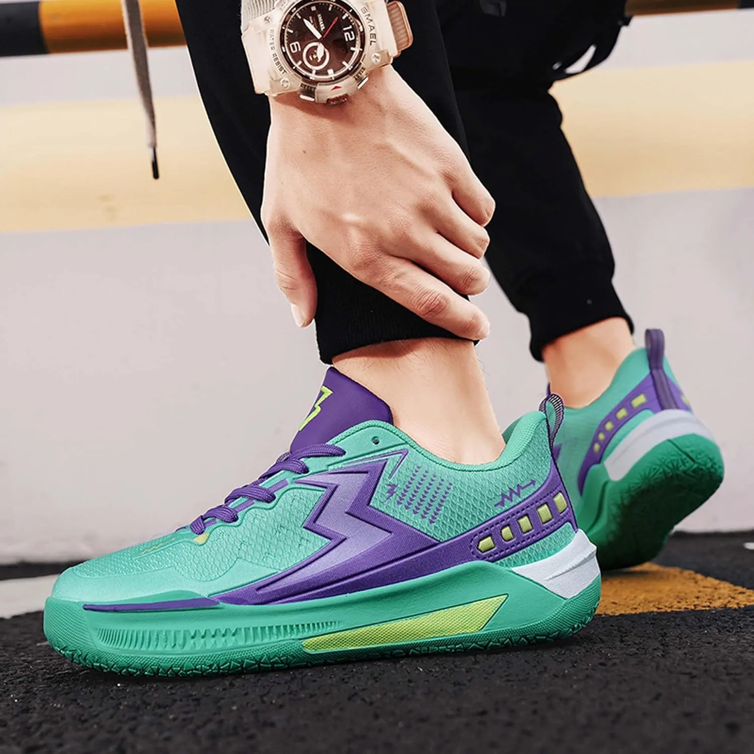 Summer Warmth, Lightweight, Anti Slip, wear-Resistant, Men's Shoes, Oversized Outdoor Shoes, Sports Shoes, Running Shoes, Casual Shoes, Hiking Shoes, Hiking Shoes, Blue Ball Shoes