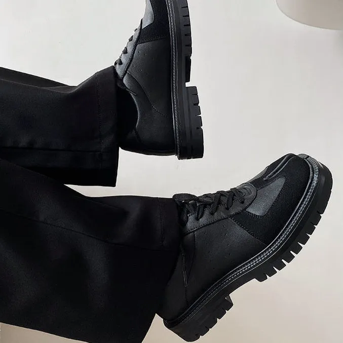 Tabi trainers black real leather split toe shoes casual style sports loafers edgy outdoor mules