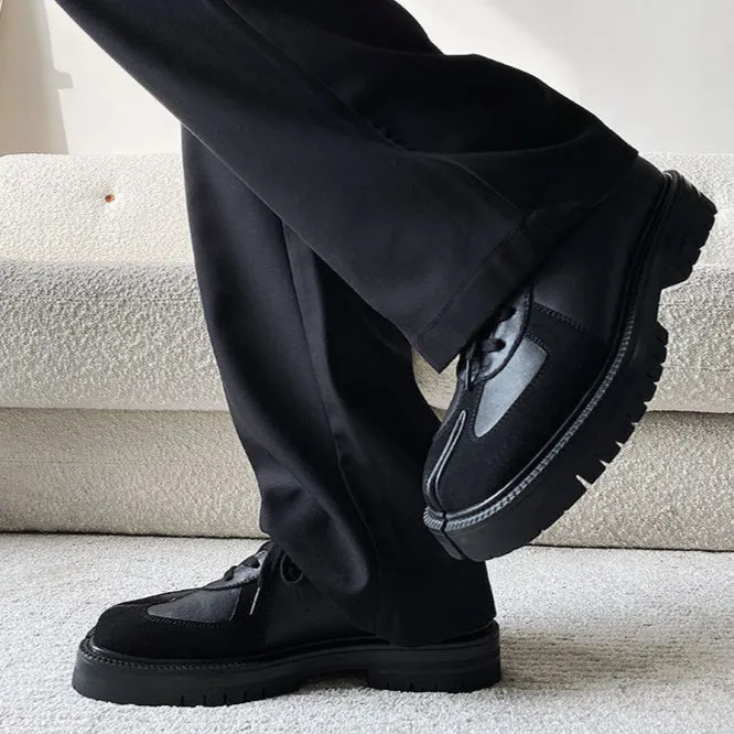 Tabi trainers black real leather split toe shoes casual style sports loafers edgy outdoor mules