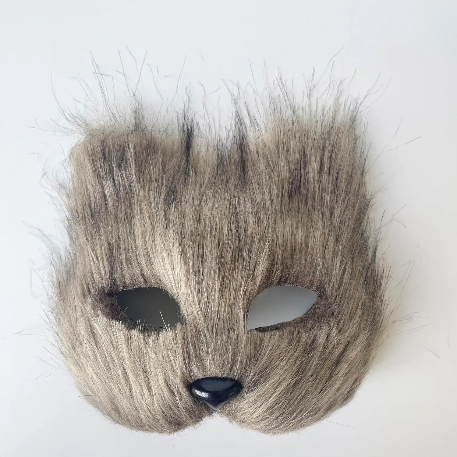 Therian mask and Tail Animal Costume Set with Cat Ears Therian Paws Fluffy Faux Fur Boots for Women Halloween Cosplay