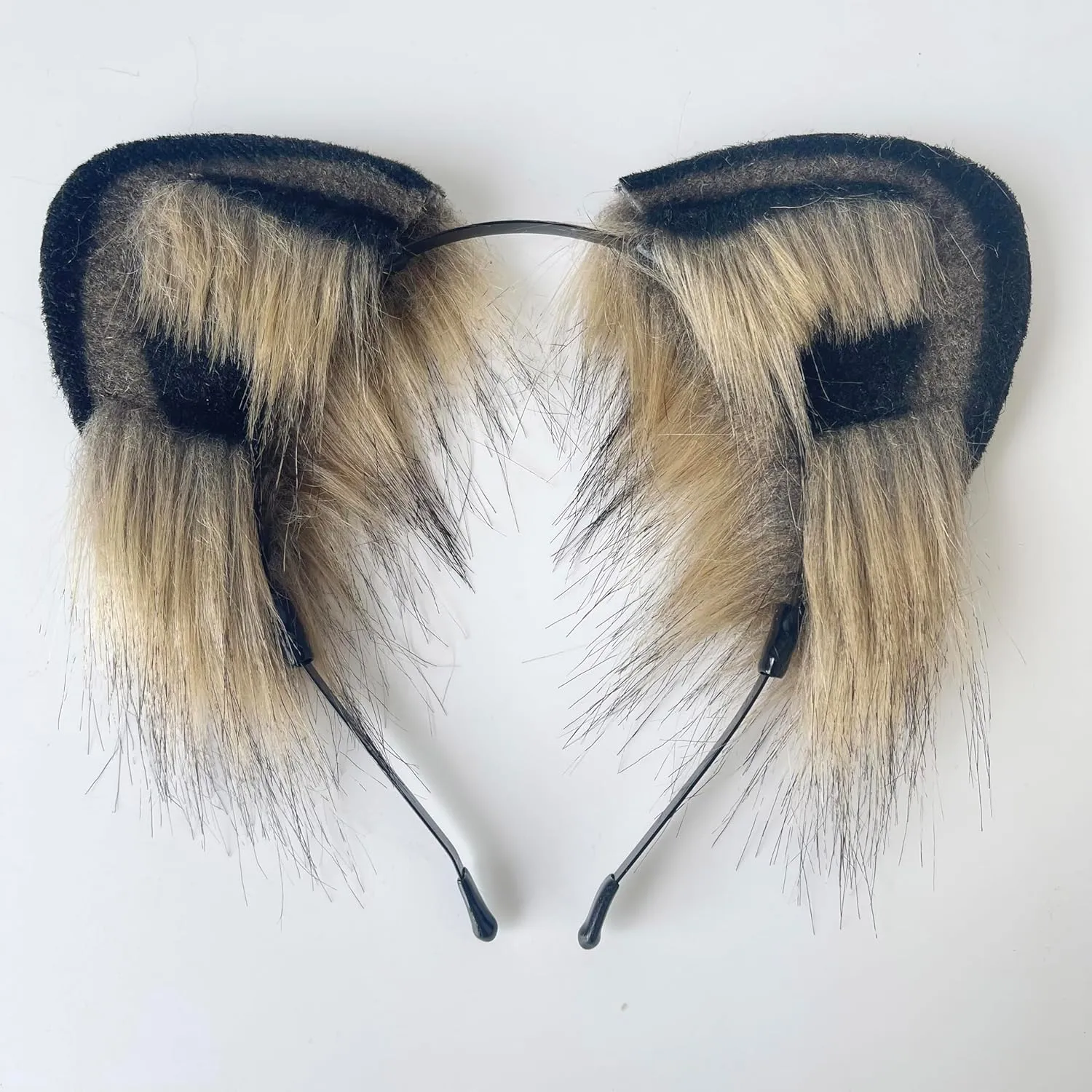 Therian mask and Tail Animal Costume Set with Cat Ears Therian Paws Fluffy Faux Fur Boots for Women Halloween Cosplay
