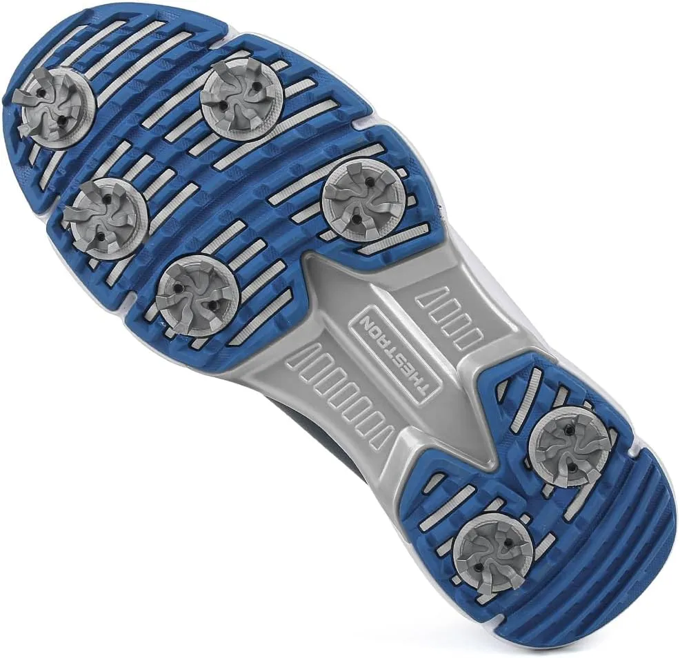 THESTRON Professional Men Waterproof Spikes Golf Shoes Sports Sneakers Male Golf Footwears New Zipper Men's Spikes Golf Shoes Man Non-Slip Walking Sneakers Slip-on Casual Golf Shoes