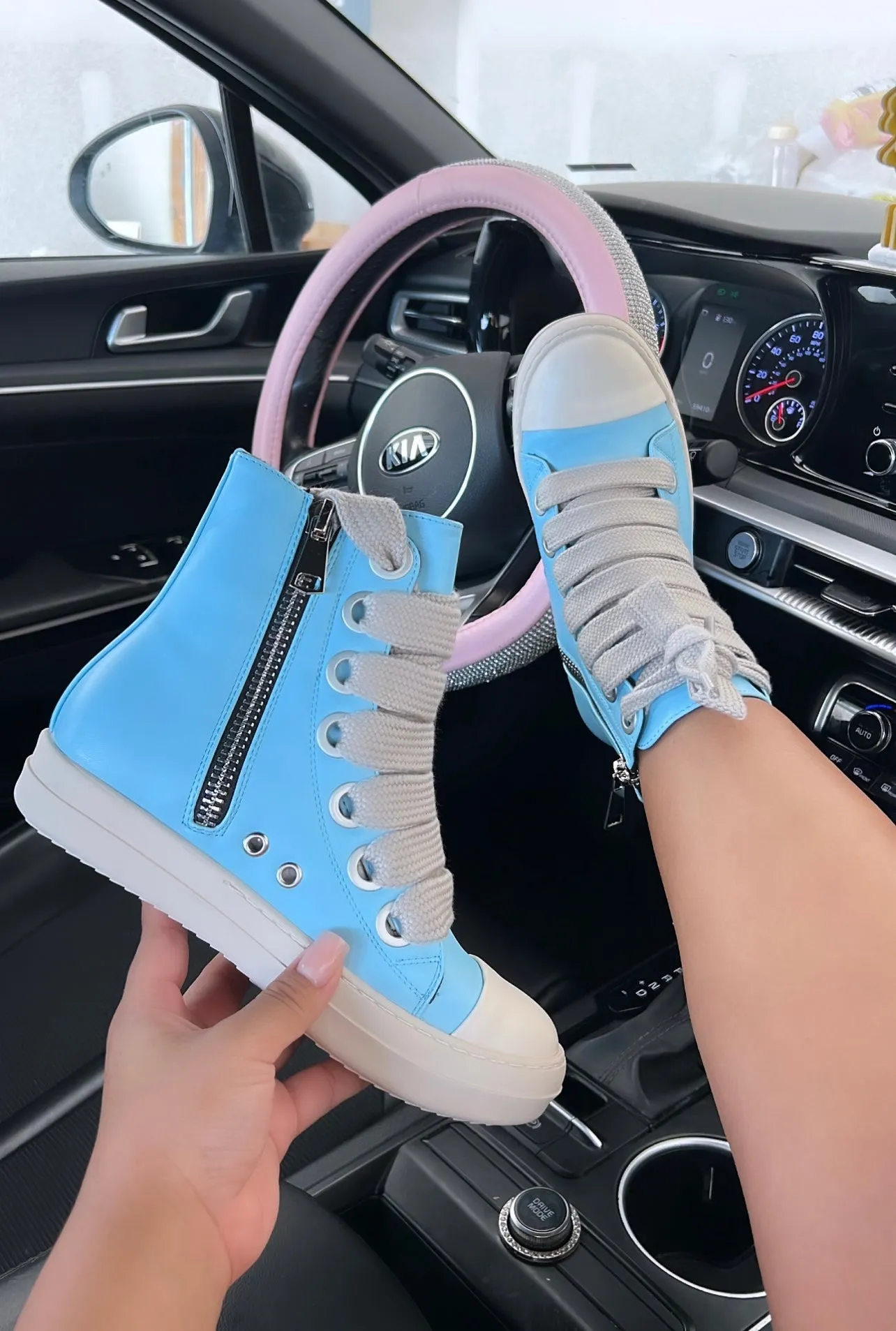 thick laced boots